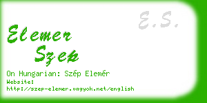 elemer szep business card